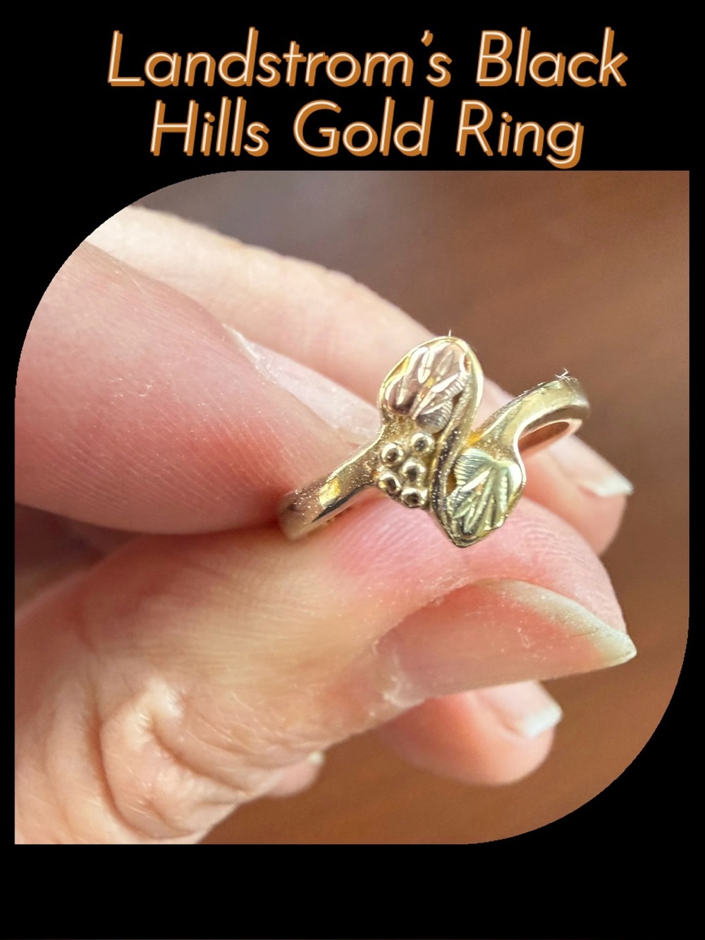 Landstrom’s Black Hills Gold 10K Leaf Ring
